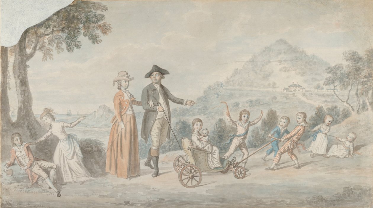 Familien til Sir James Hunter Blair, 1. Baronet 1741-1787, ca. 1785. av David Allan