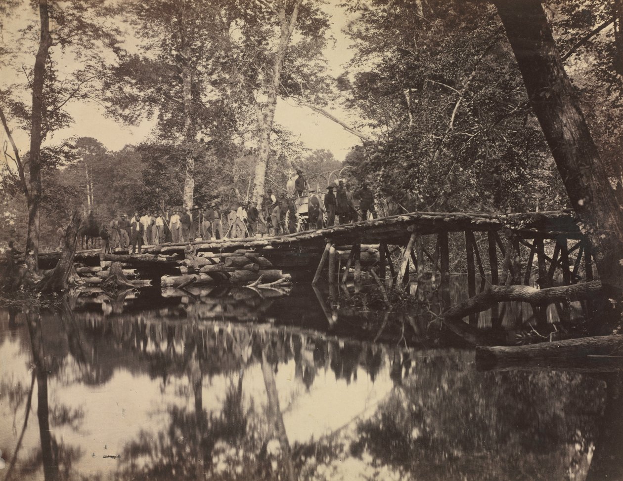 Military Bridge, over Chickahominy, Virginia av David B. Woodbury