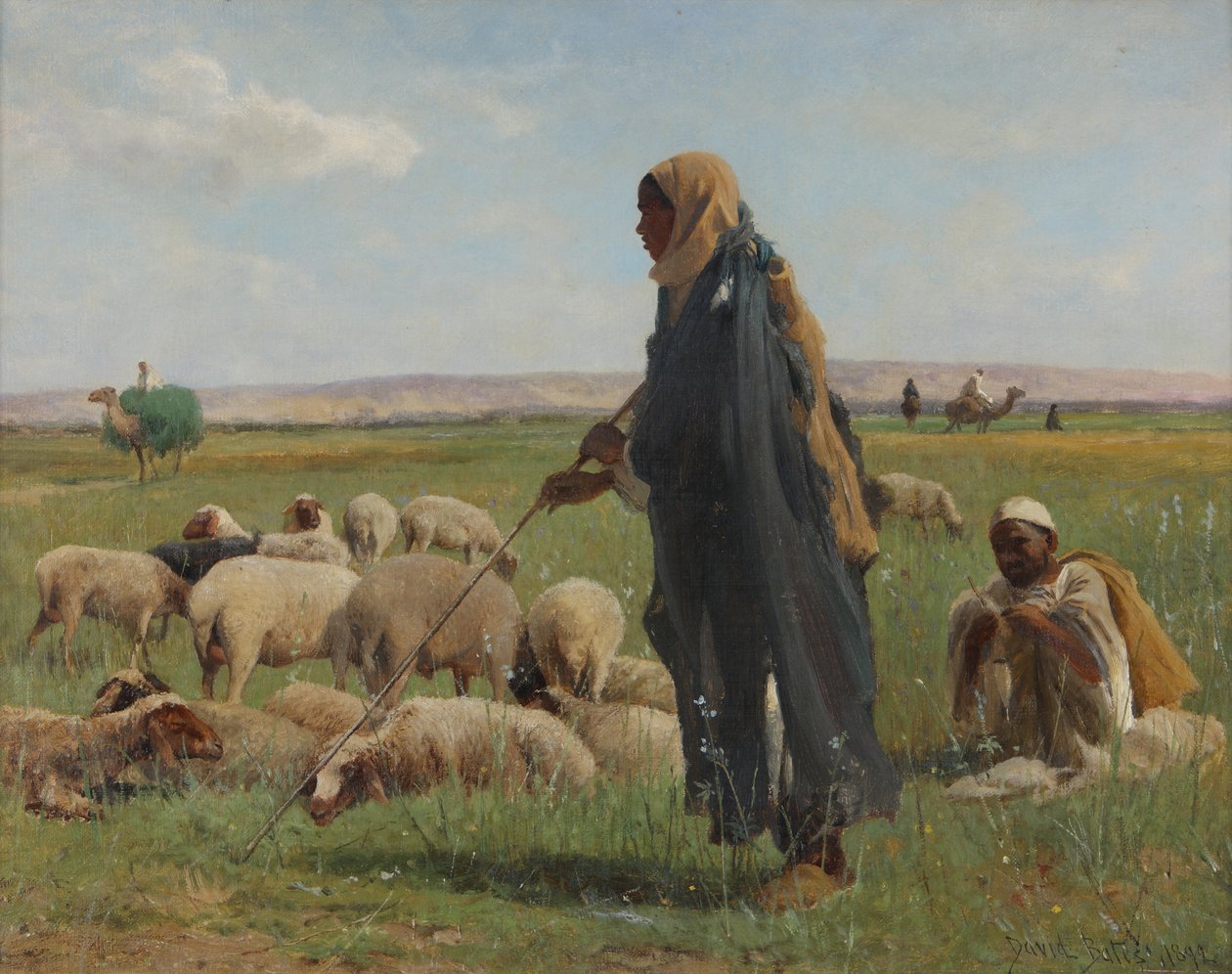 Arabiske hyrder, 1892 av David Bates
