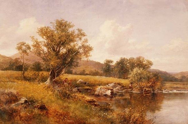 Bredden av Llugwy, Nord-Wales av David Bates
