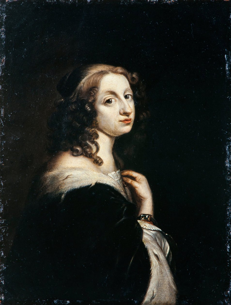 Portrett av dronning Christina av Sverige 1626-1689, ca. 1650 av David Beck