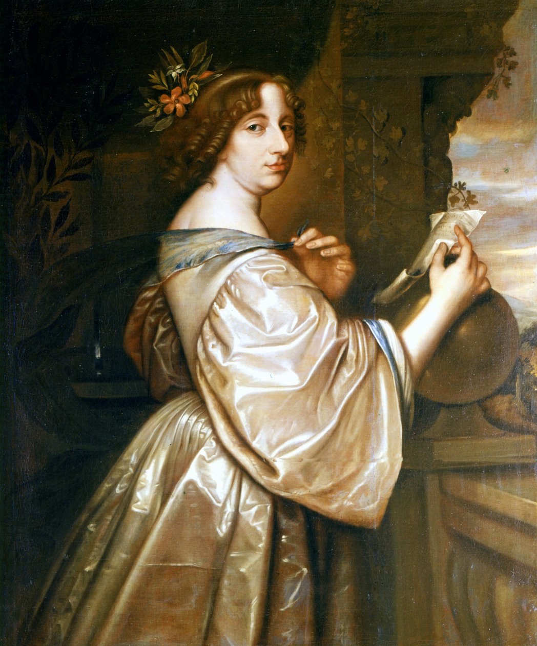 Portrett av dronning Christine av Sverige (1626-1689). Maleri av David Beck, bevart på Gripsholm slott. av David Beck