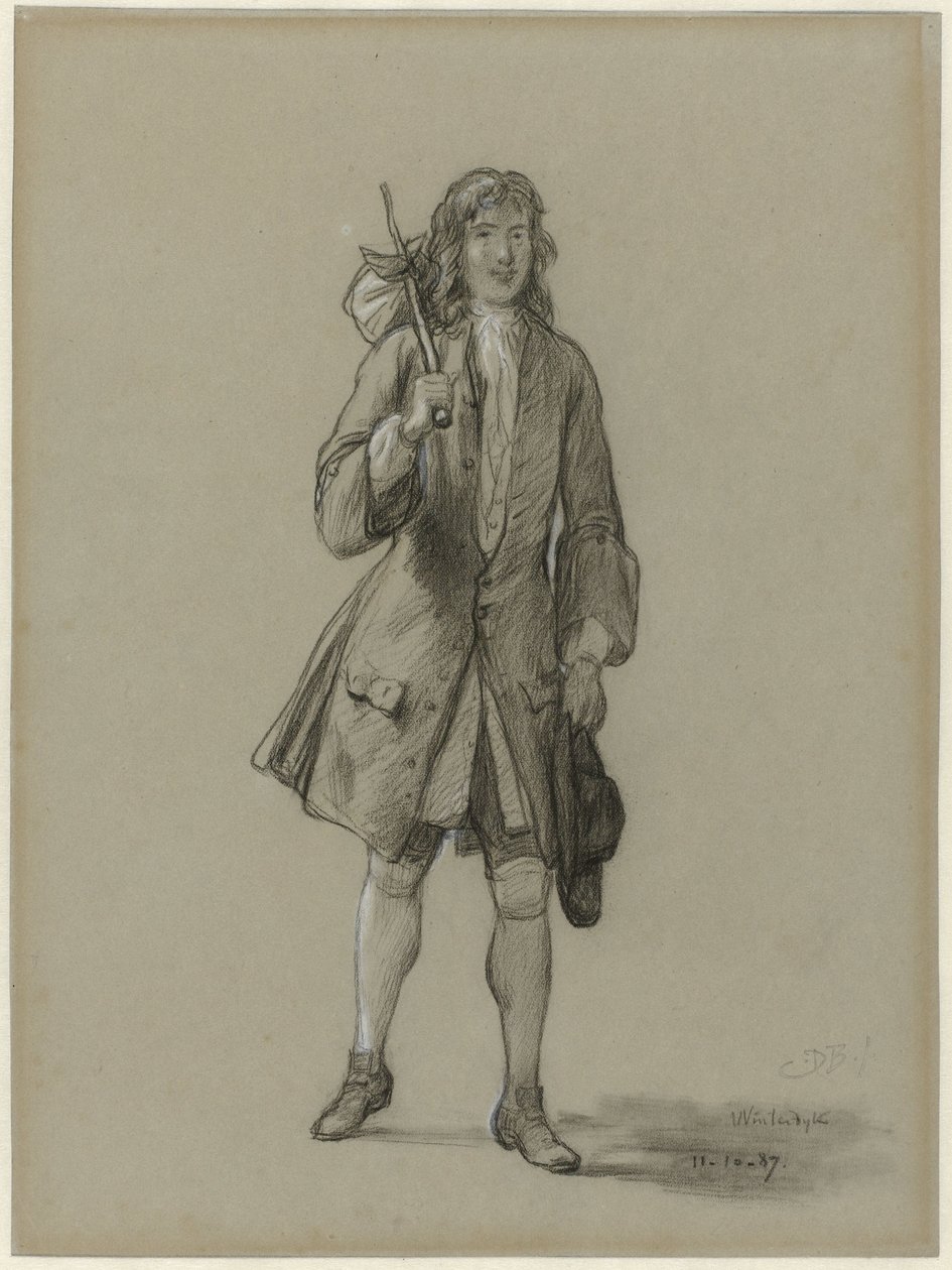 Ferdinand Huyck kommer tilbake fra utlandet. Illustrasjon til boken med samme navn av Jacob van Lennep av David Bles