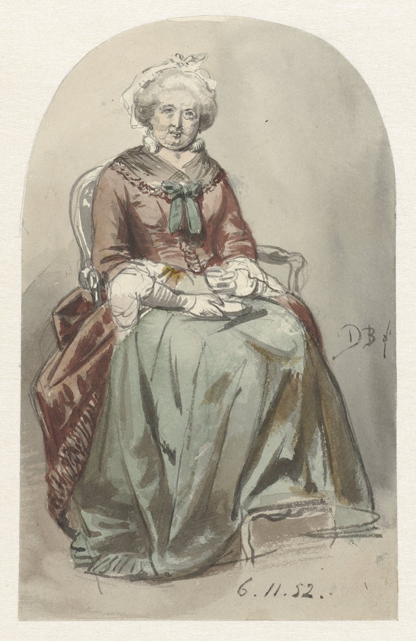 Sittende gammel dame av David Bles