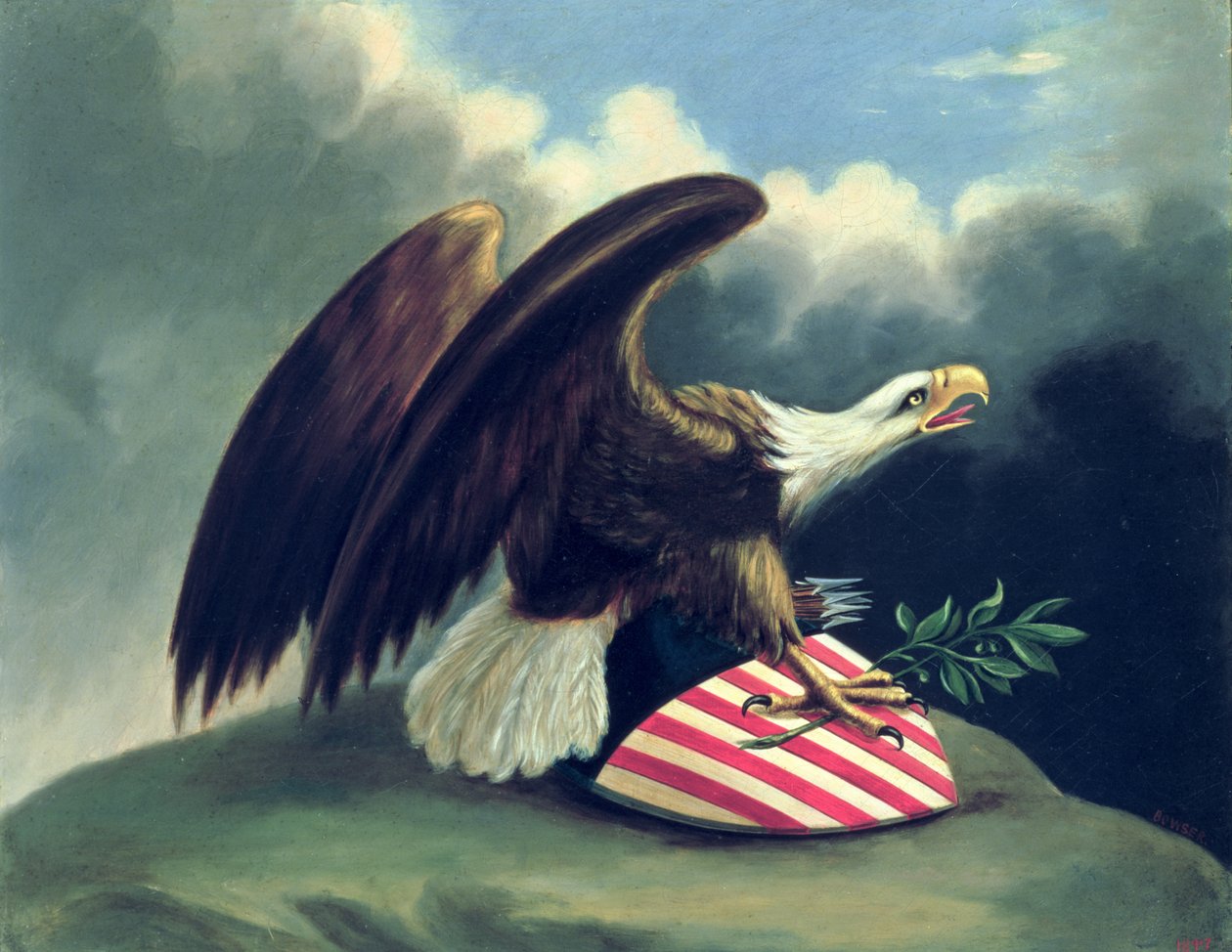 Bald Eagle and the Shield of the United States, ca. 1847 av David Bustill Bowser