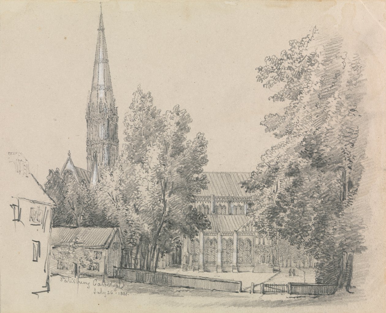 Utsikt over Salisbury katedral av David Charles Read
