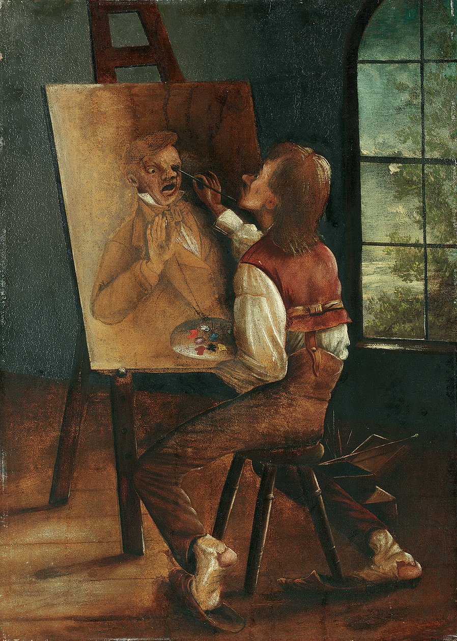 Selvportrett av David Claypoole Johnston