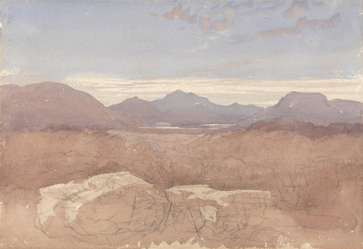 Fjellutsikt i Nord-Wales av David Cox