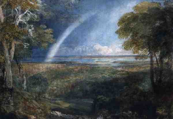 A Rainbow over the Severn (akvarell på papir) av David Cox
