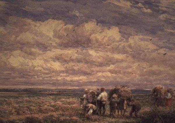 Broom Gatherers (akvarell på papir) av David Cox