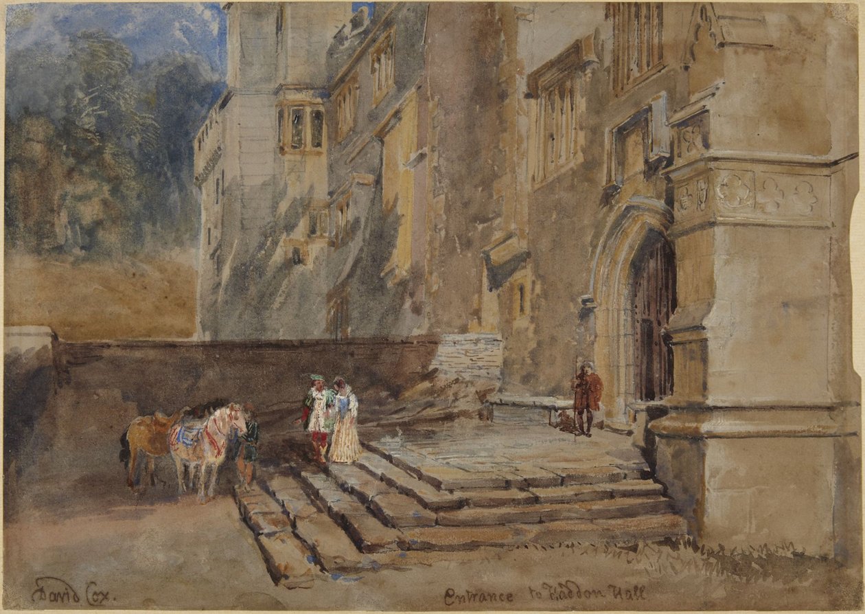 Inngangen til Haddon Hall av David Cox