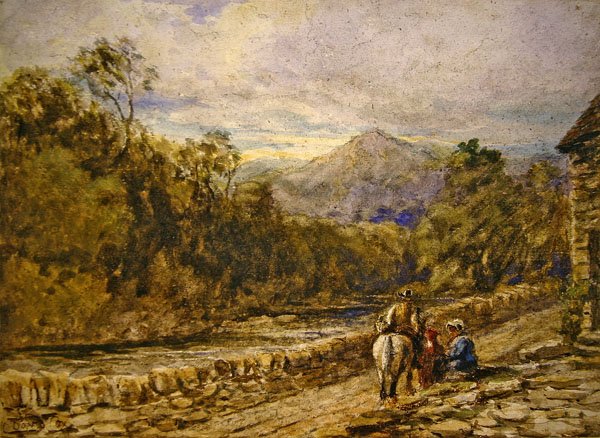 Going to Market (akvarell på papir) av David Cox