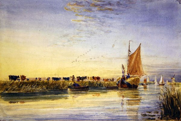Høylektere på Schelde av David Cox
