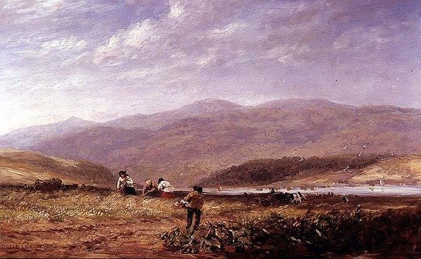 Hømakere i et walisisk landskap av David Cox