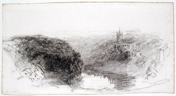 Knaresborough (kull på papir) av David Cox