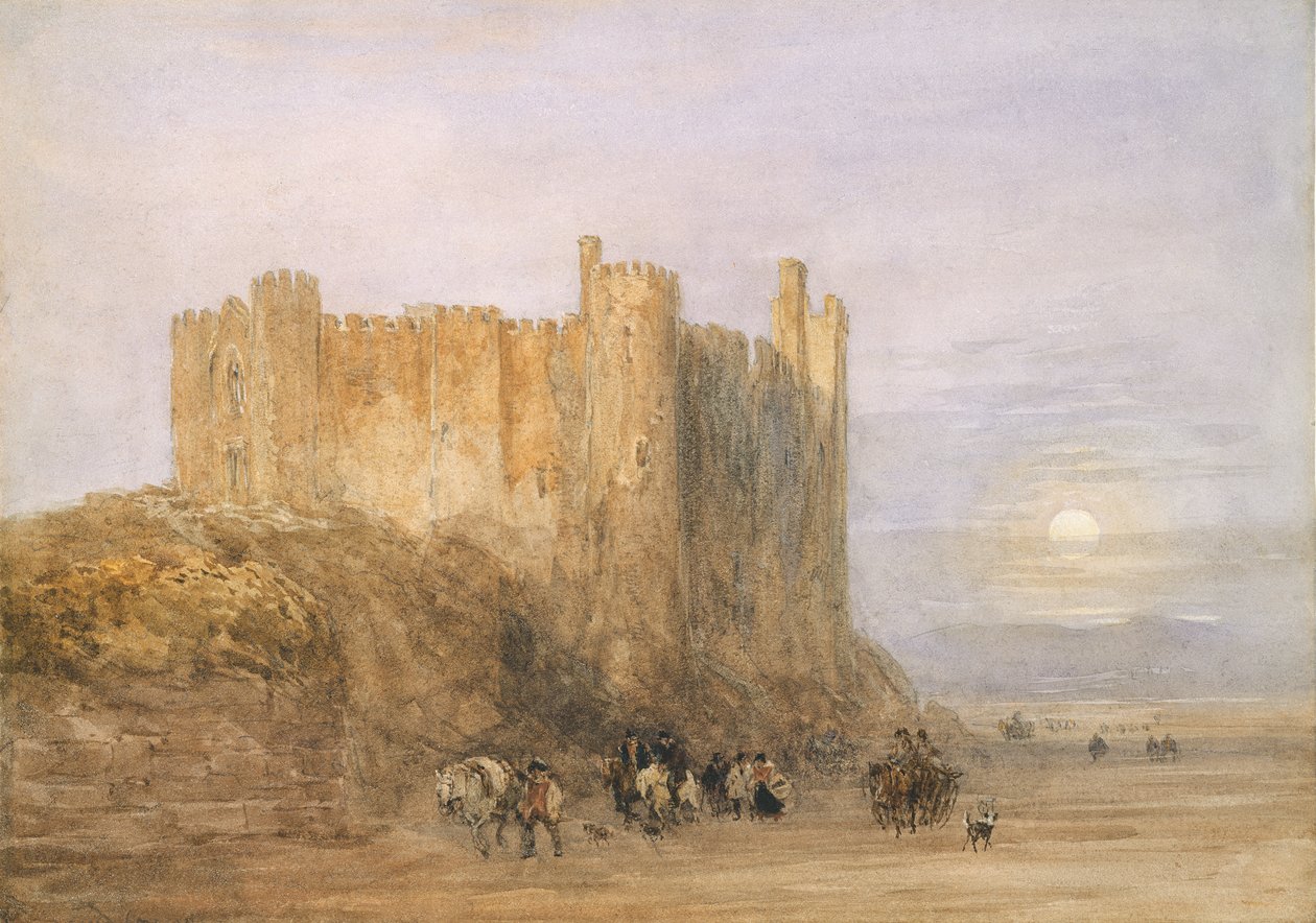 Laugharne Castle, 1849 (wc på papir) av David Cox