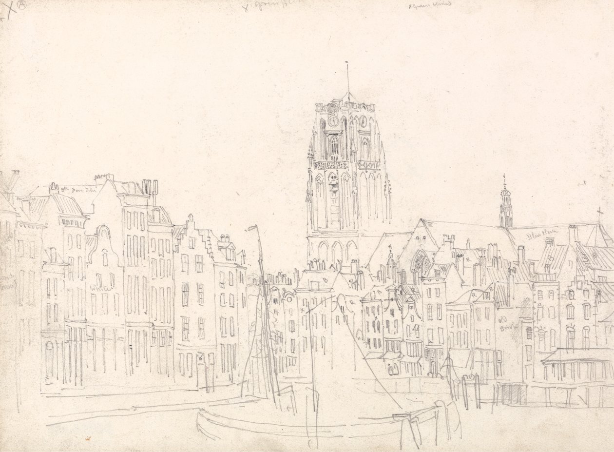 Rotterdam: St. Lawrence-kirken av David Cox
