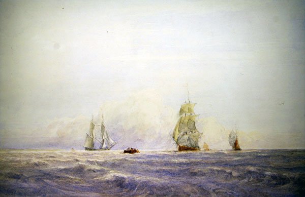 Frakt fra Calais (akvarell på papir) av David Cox