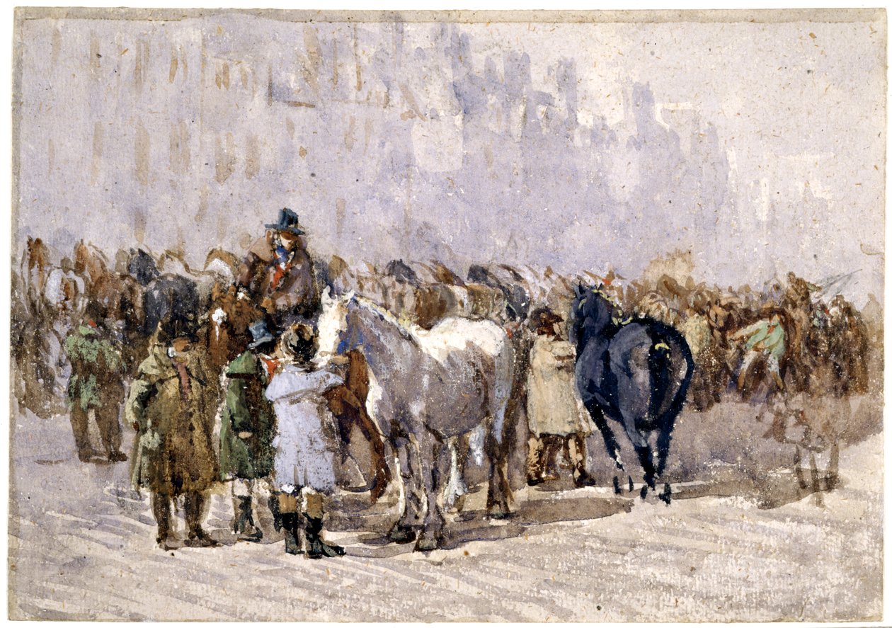 Birmingham Horse Fair, ca. 1841-49 av David Cox