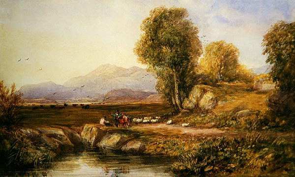 The Vale of Conwy (akvarell på papir) av David Cox