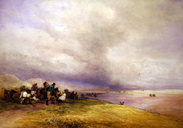 Ulverstone Sands (akvarell på papir) av David Cox