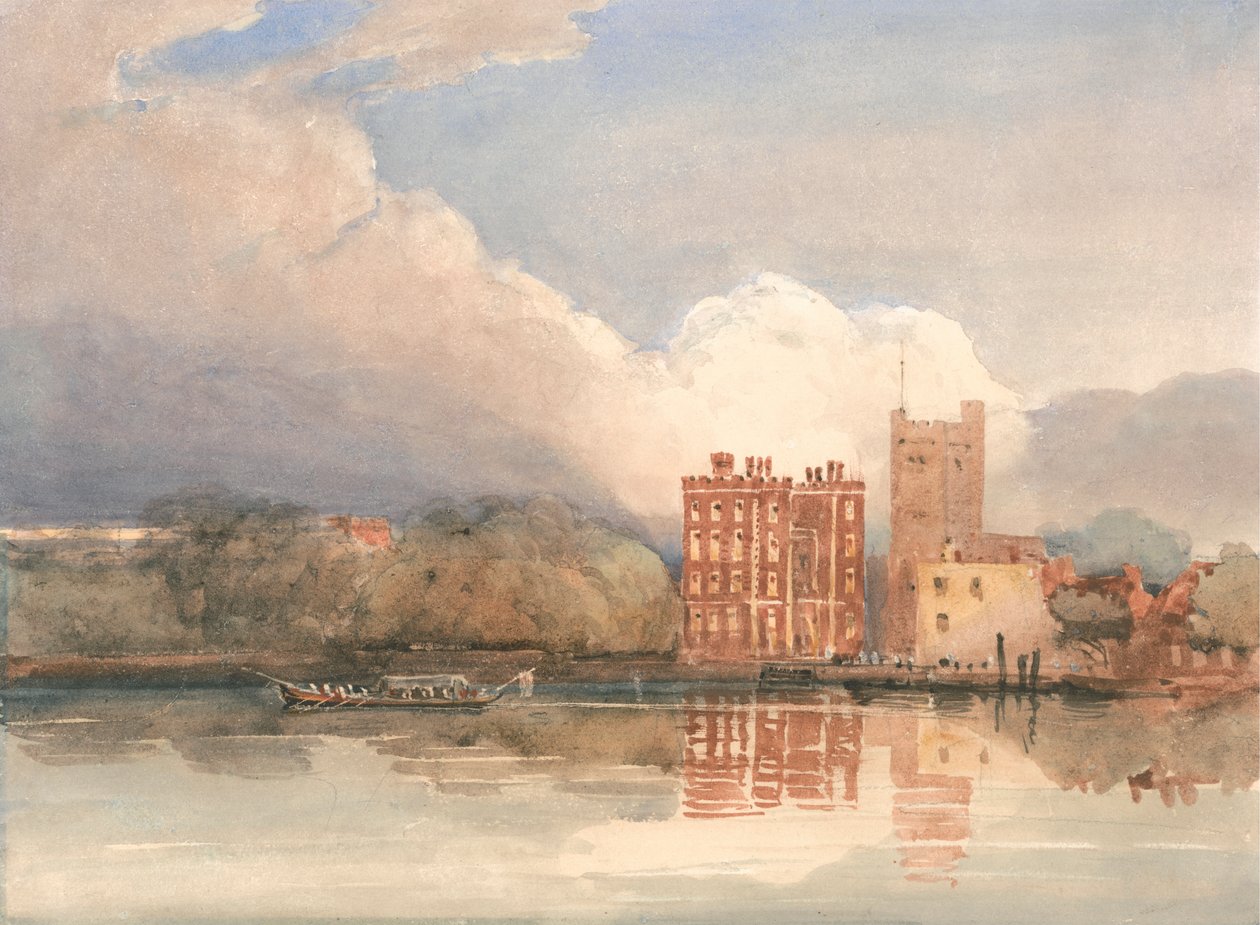 Utsikt over Lambeth Palace på Themsen av David Cox