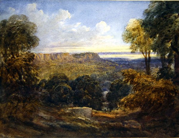 Utsikt over Bristol Channel, ca. 1828 (akvarell på papir) av David Cox