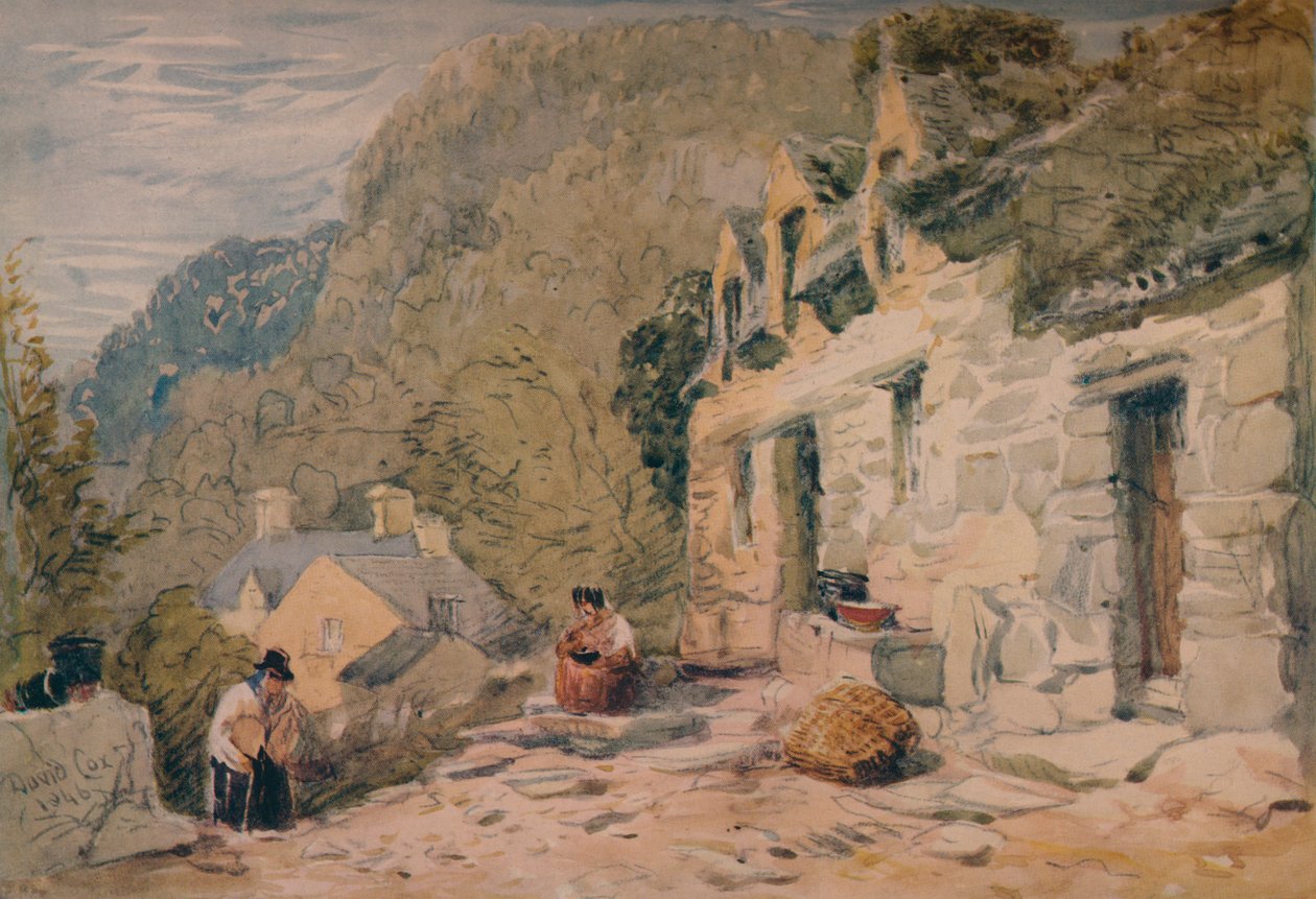 Black Jacks Cottage, Bettws-y-Coed, 1846 av David Cox the elder