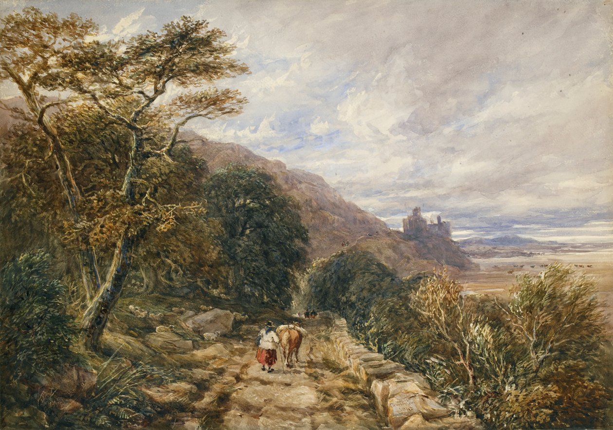 Country Track som fører til Harlech Castle, 1842 av David Cox the elder