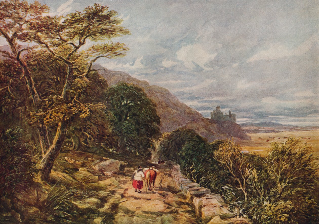 Country Track som fører til Harlech Castle, 1800-tallet, 1938 av David Cox the elder