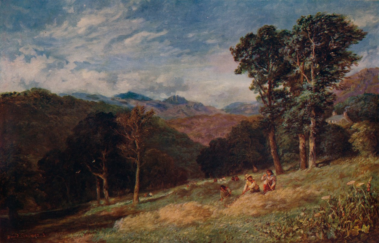 Høyproduksjon, nær Conway, c1852 av David Cox the elder