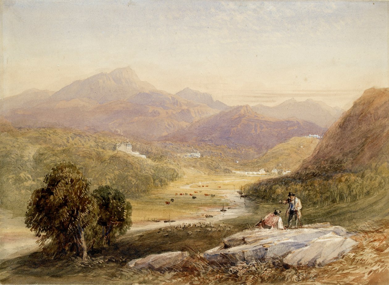 The Vale of Ffestiniog, Merionethshire, 1800-tallet av David Cox the elder