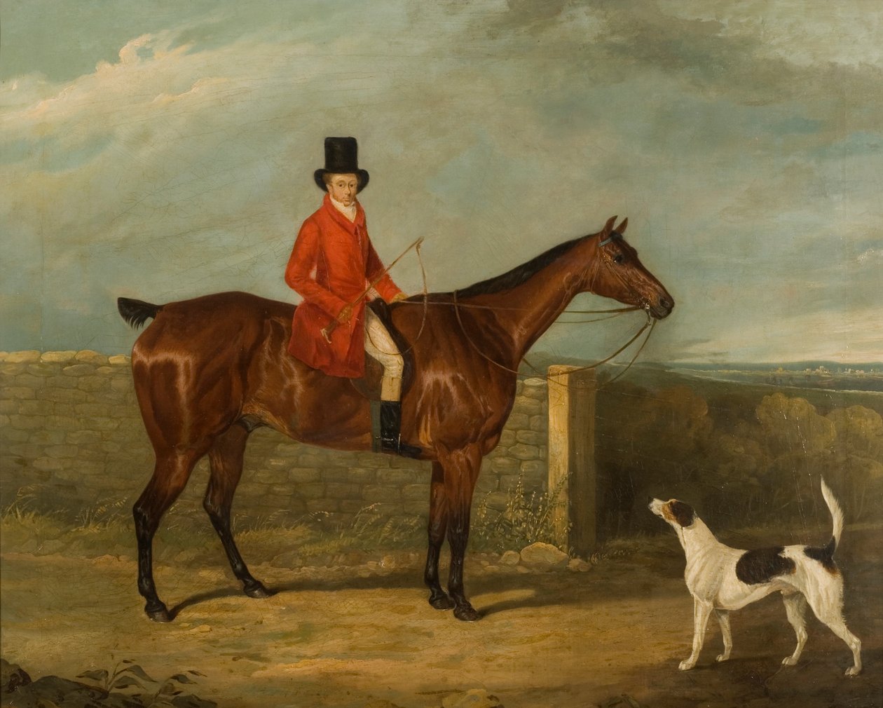 John Hall Kent i jaktantrekk Sittende på en hest, 1825 av David Dalby
