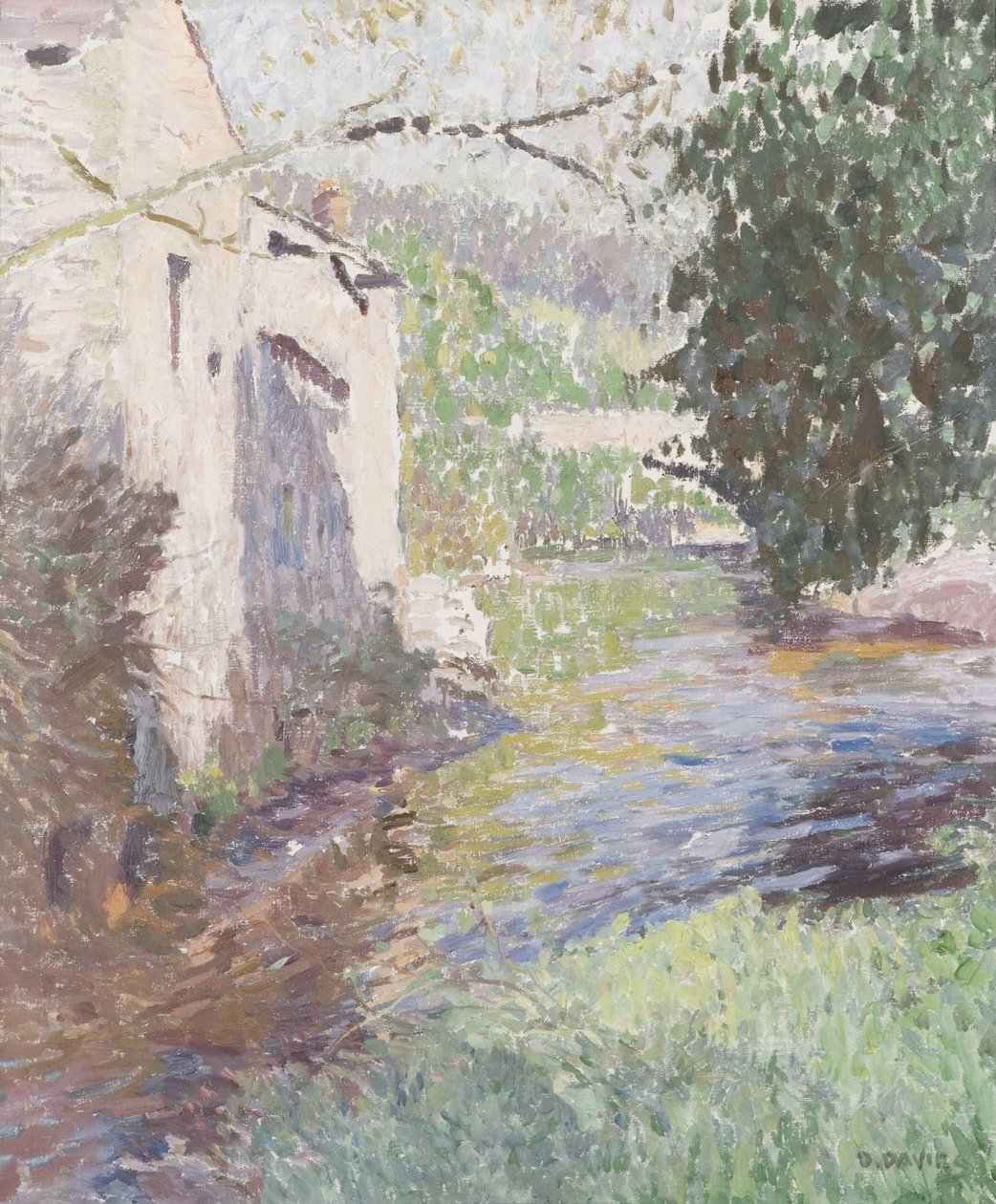 Old Brewery, Sennybridge (olje på lerret) av David Davies