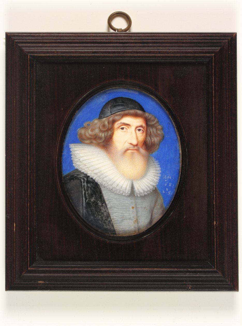Inigo Jones, 68 år (akvarell på vellum) av David Des Granges