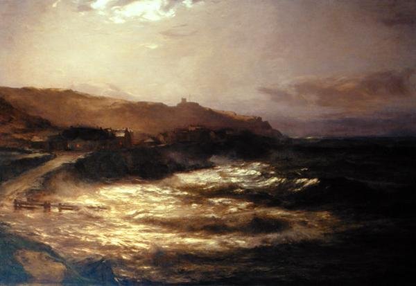 Fullmåne og vårflod av David Farquharson