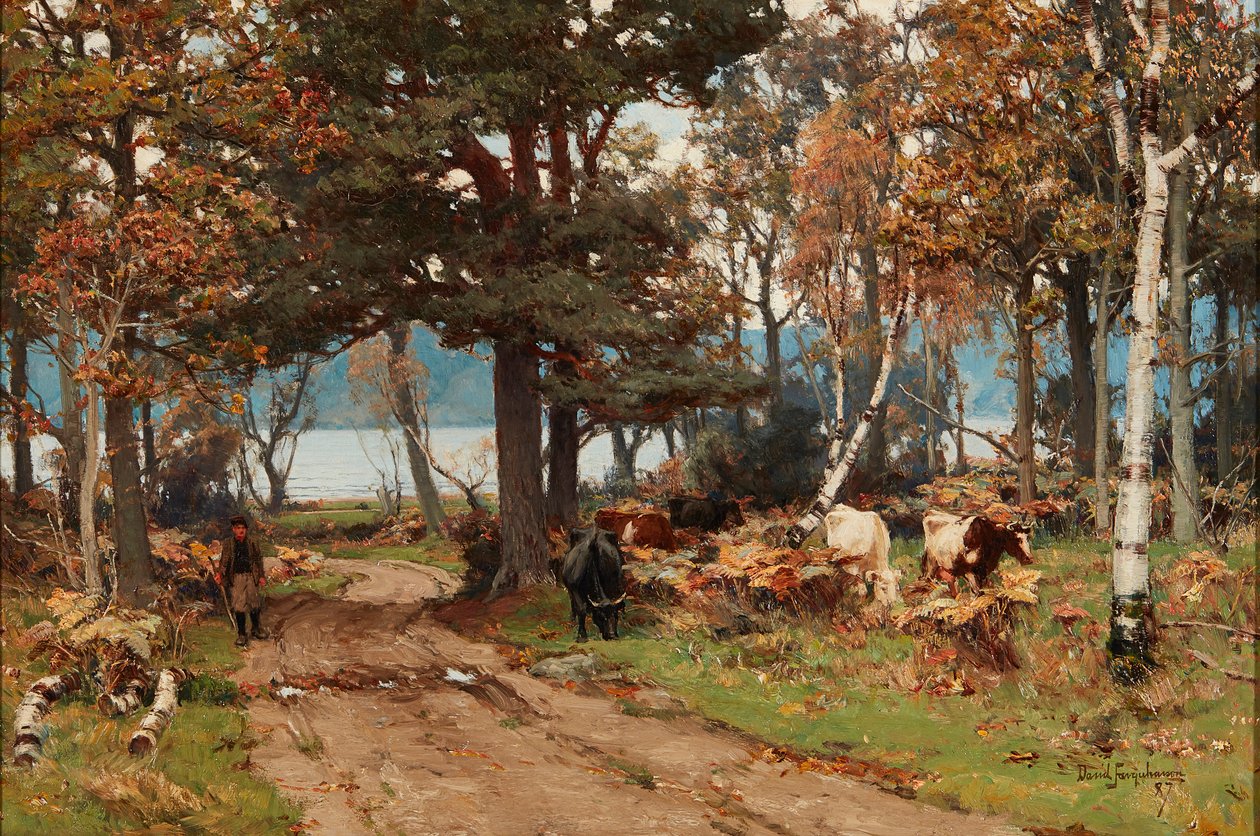 The Foot of Ben Lomond (olje på lerret) av David Farquharson