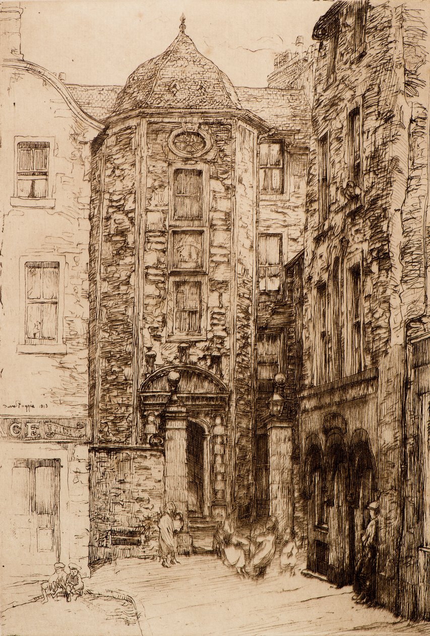 Strathmartine Lodging, 1900-tallet (etsing) av David Foggie