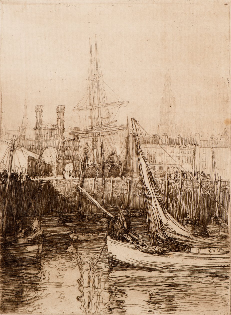The Royal Arch, 1900-tallet (etsing) av David Foggie