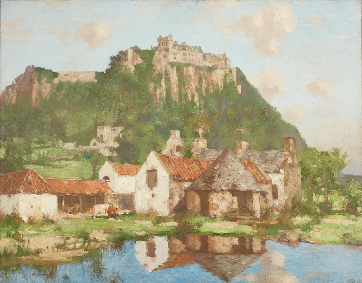 Under vollene til Stirling Castle (olje på lerret) av David Gauld