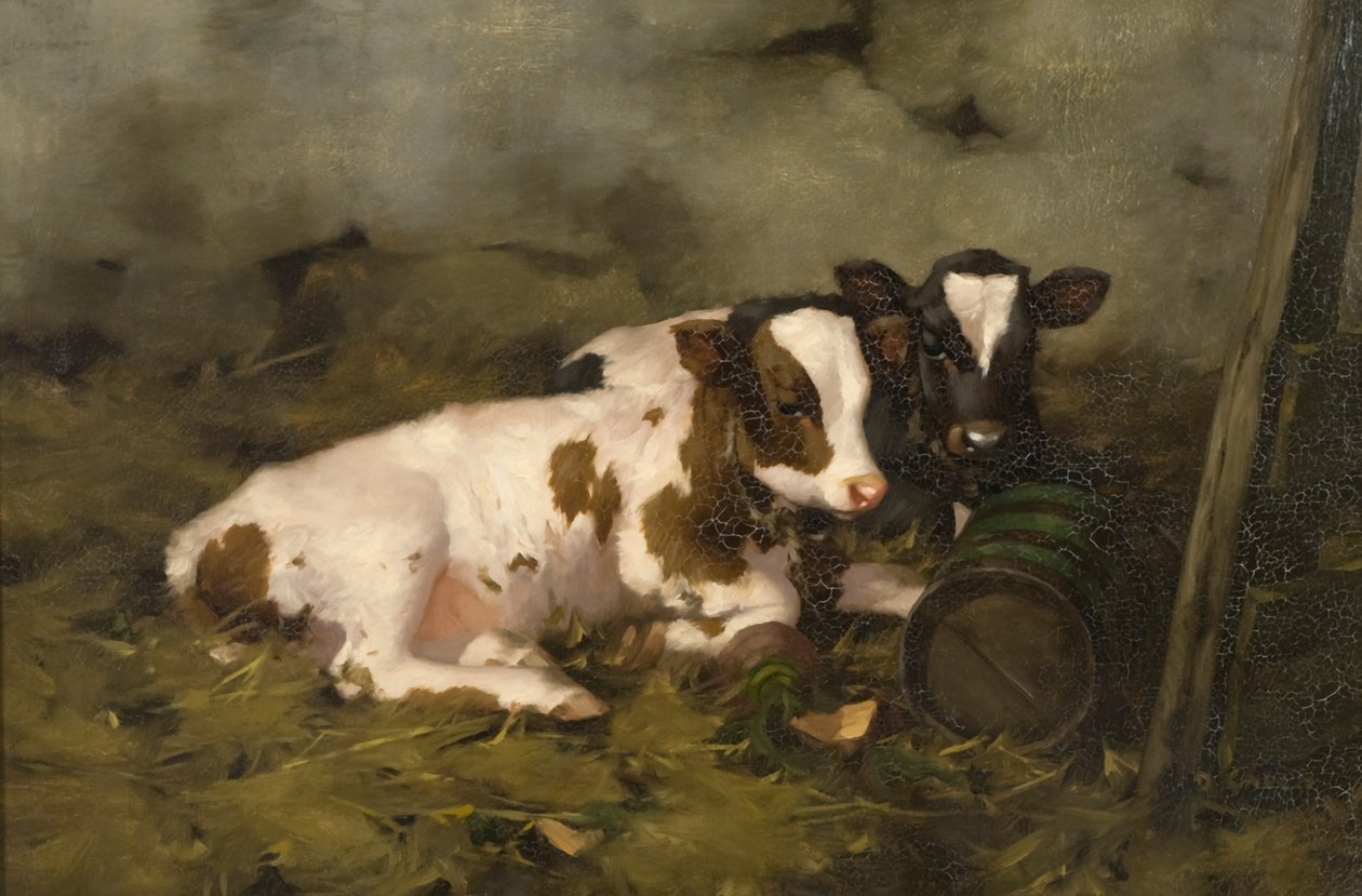 Kalver, ca. 1900 (olje på lerret) av David Gauld