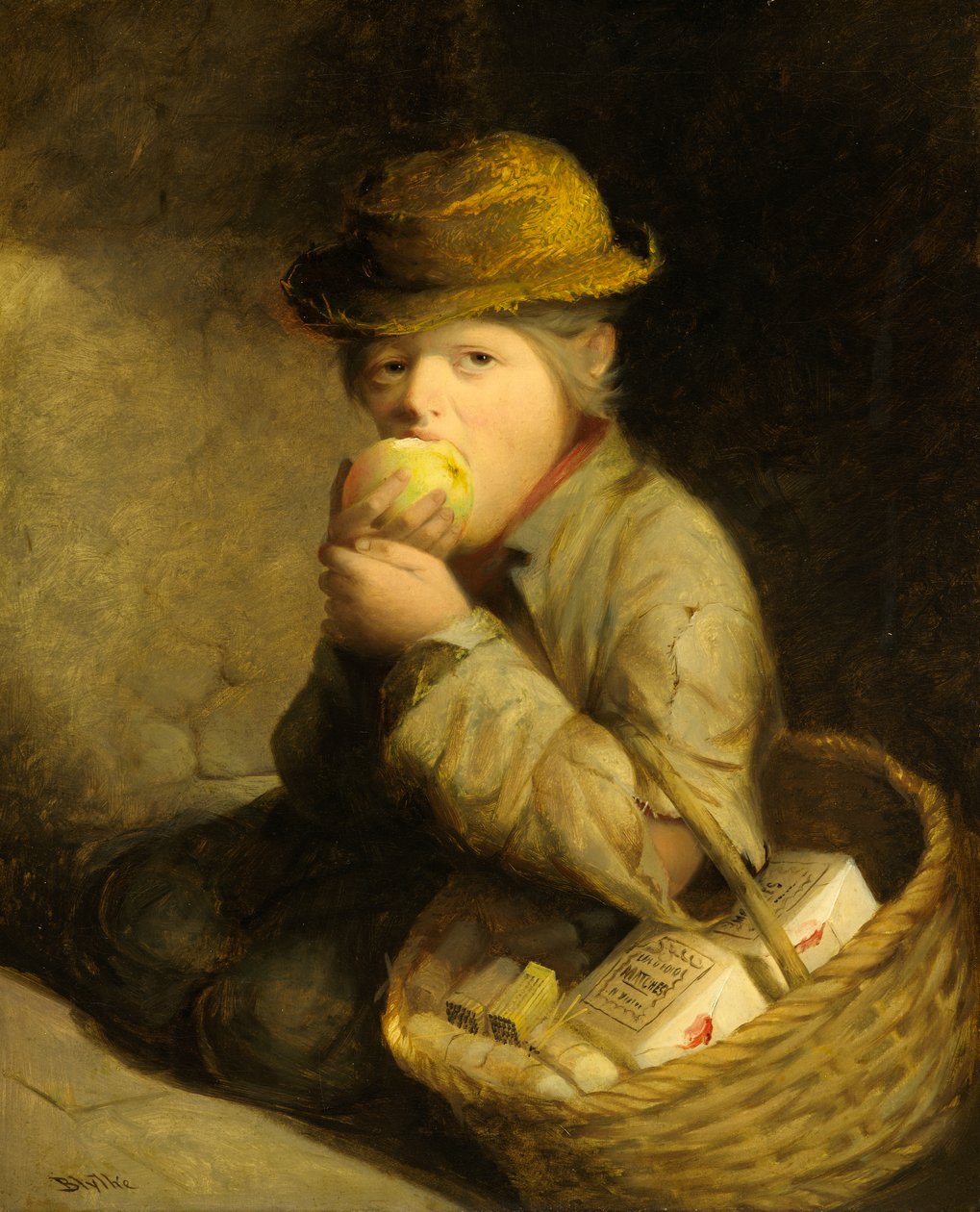 En fyrstikkselger, ca. 1859 (olje på lerret) av David Gilmour Blythe