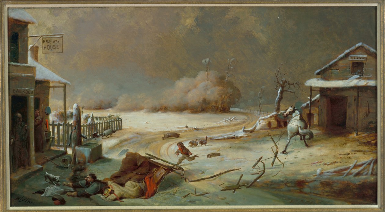 Halvveishus, 1864 av David Gilmour Blythe