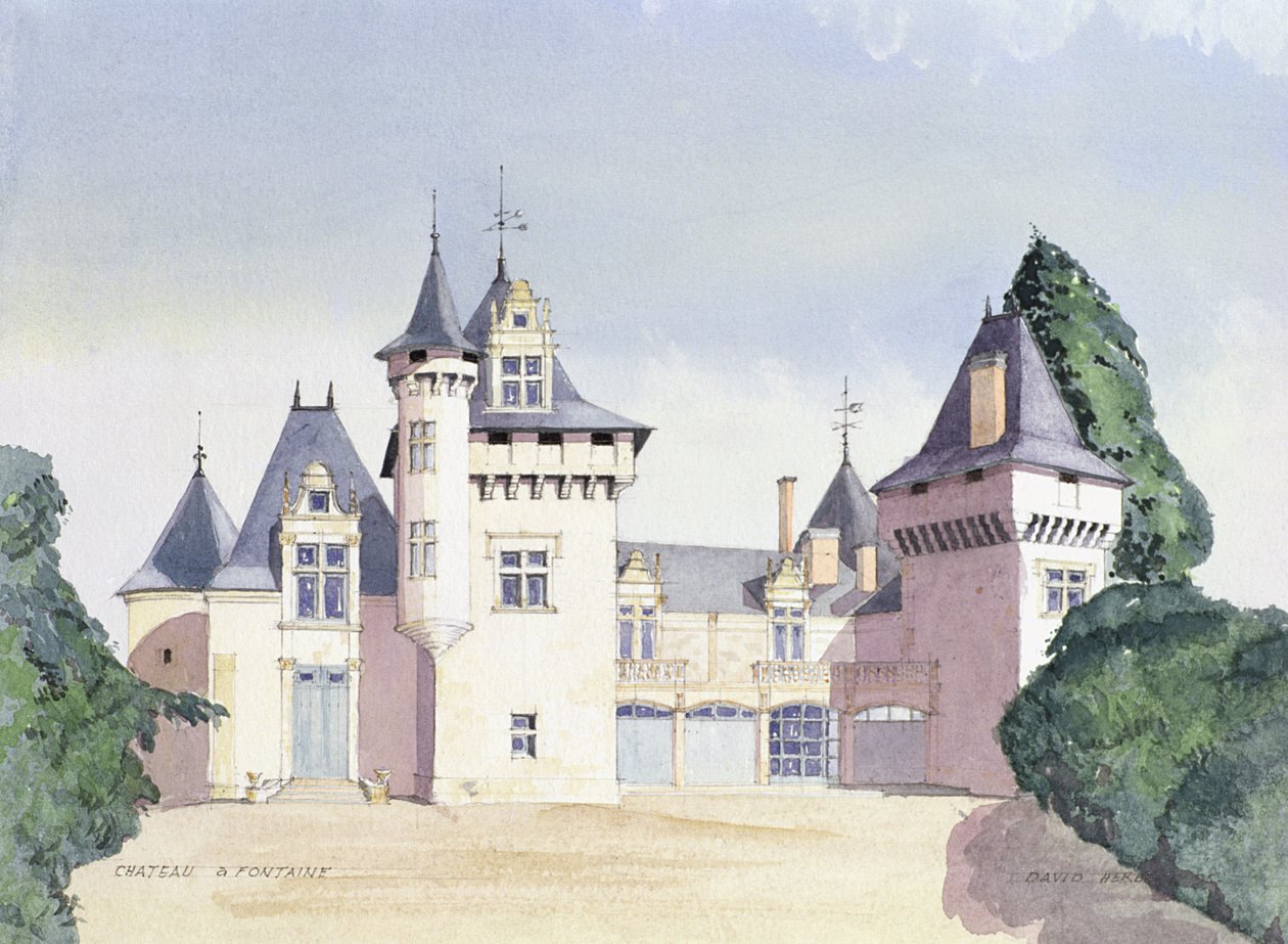 Chateau a Fontaine, 1995 (wc) av David Herbert