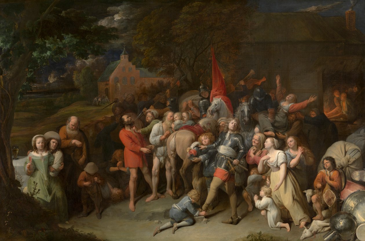 Plundrende soldater (olje på lerret) av David III Ryckaert