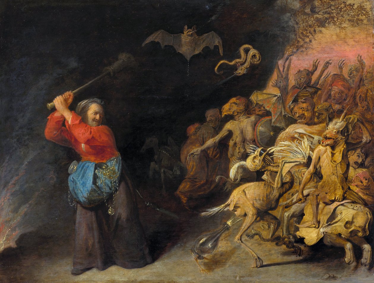 Meg la folle - Mad Meg (De Dulle Griet) par Ryckaert (Rijckaert), David (1612-1661). Oil on canvas, c. 1650, Art History Museum, Vienne av David II Ryckaert