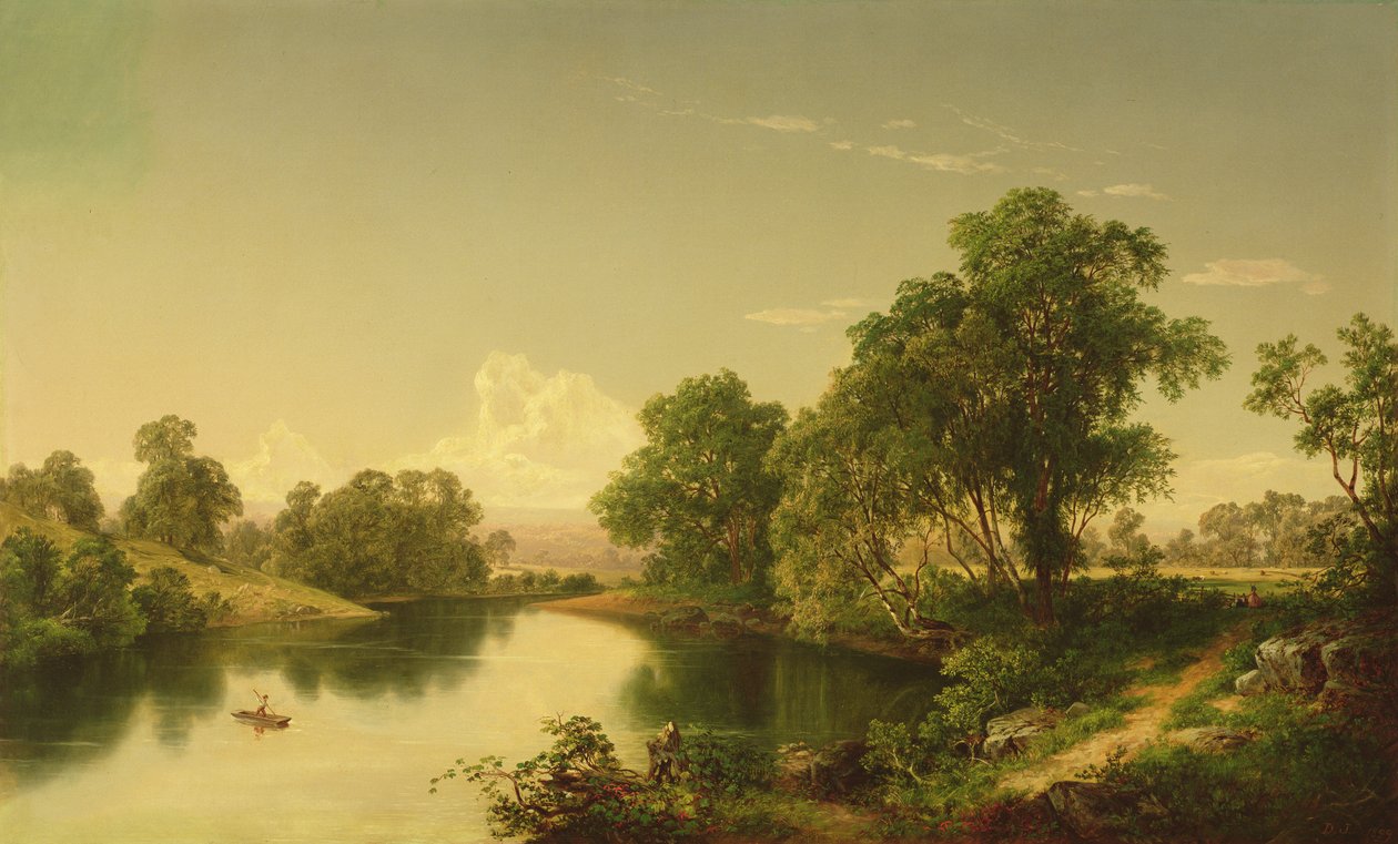 På Esopus Creek, Ulster County, NY, 1859 av David Johnson