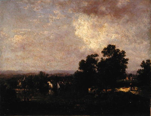Wallkill Scenery, ca. 1885 (olje om bord) av David Johnson