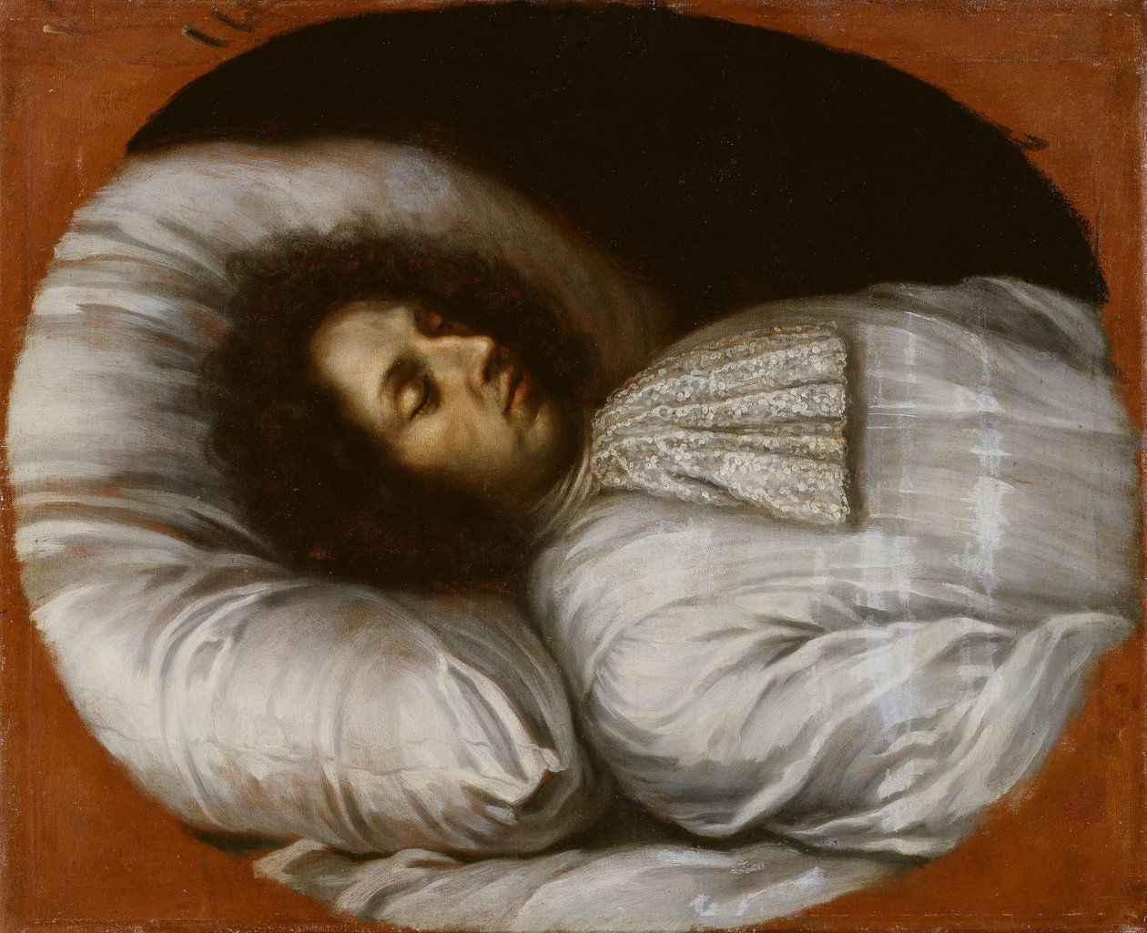 Karl XI (1655-1697), konge av Sverige, pfalzgreve av Zweibrücken, på dødsleiet, 1697 av David Klöcker Ehrenstrahl