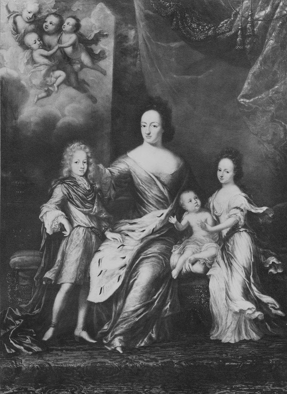 Ulrika Eleonora den eldre, 1656-1693, Sveriges dronning med sine barn av David Klöcker Ehrenstrahl
